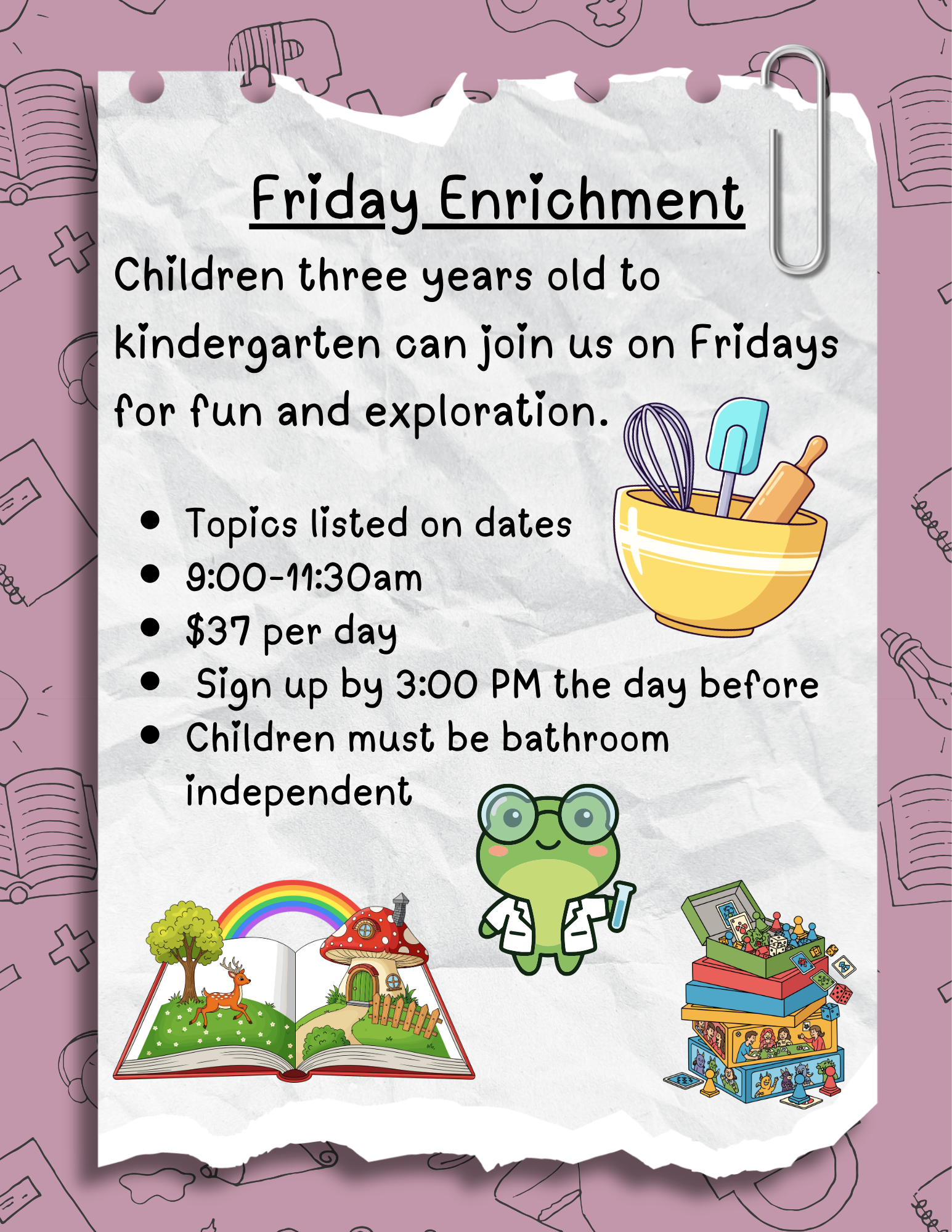 Friday Enrichment at Salem Church Preschool