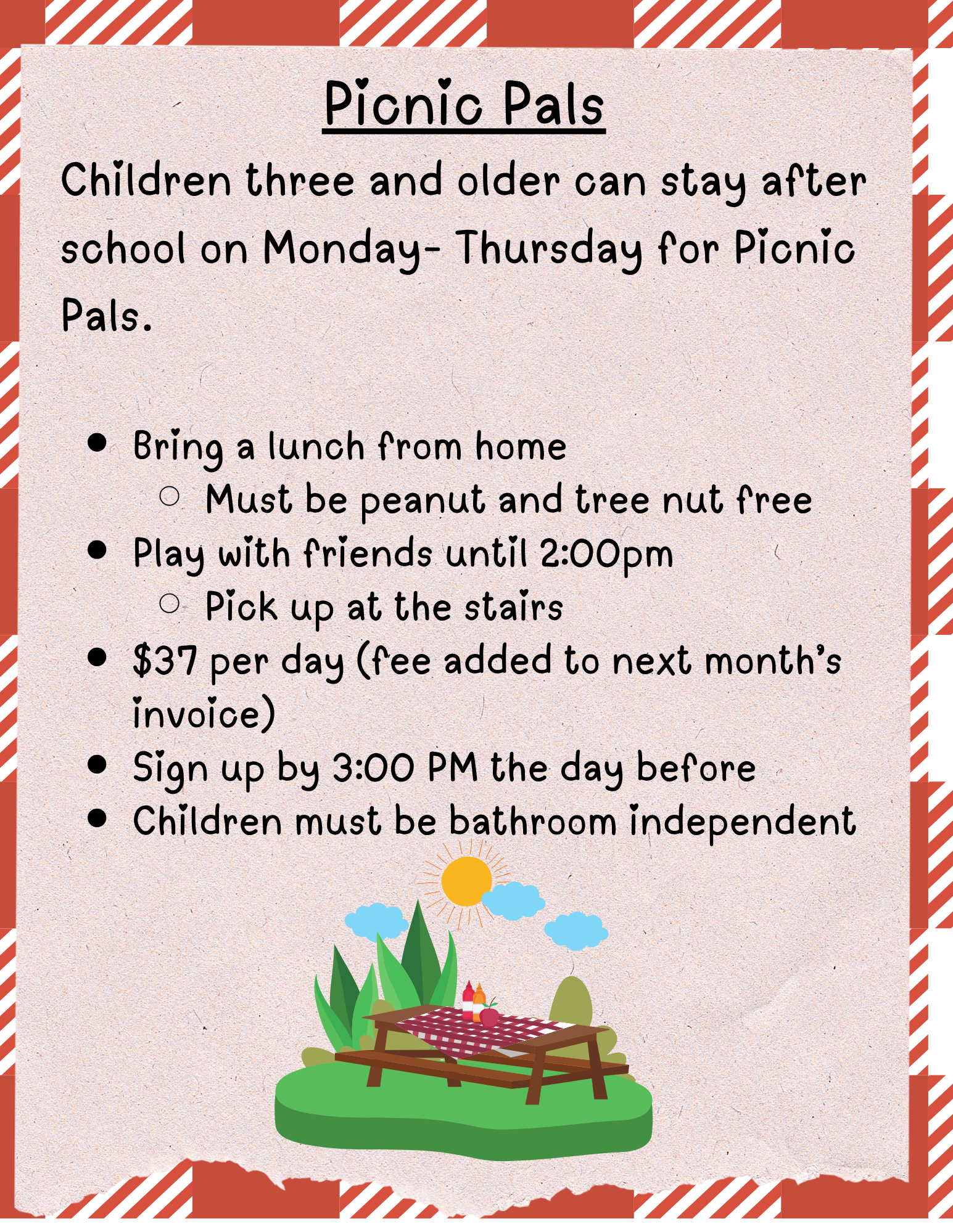 Picnic Pals at Salem Church Preschool